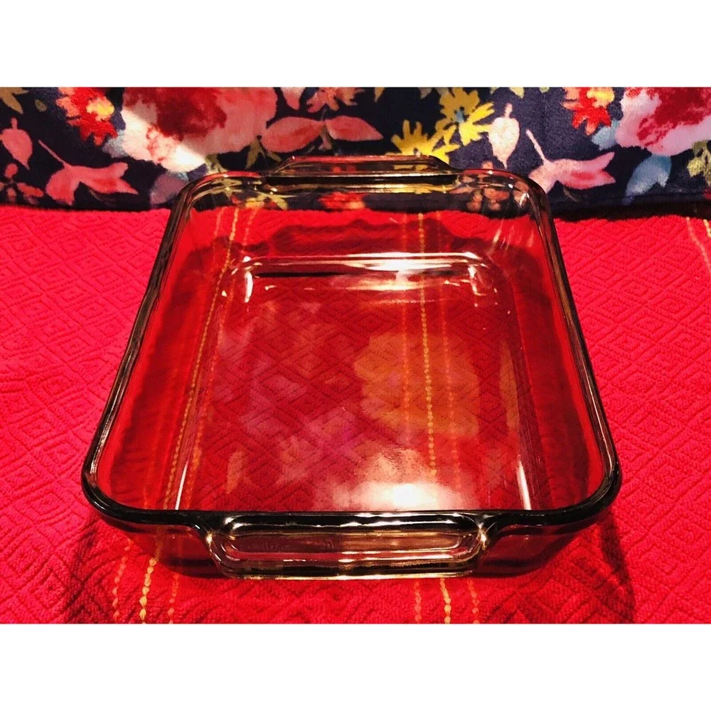 Anchor Ovenware 2qt Baking Dish 11.5x8x2 Inches Brown Amber‎ Glass Dish